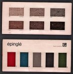 n.n - 2 monsterkaarten met meubelstof ( o.a. weverij De Ploeg te Bergeyk)