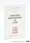 Gilson, Étienne. - Constantes Philosophiques de l'Être. Avant-propos de Jean-François Courtine.