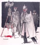 Piet van der Hem - Oorlogsslachtoffers van de centralen op spotprent