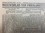  - Nieuwsblad van Friesland 26 maart 1945 Hepkema's Courant.