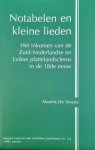 DE VROEDE Maurits - Notabelen en kleine lieden. Het inkomen van de Zuid-Nederlandse en Luikse plattelandsclerus in de 18de eeuw.