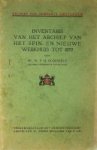 Oldewelt, W.F.H. - Inventaris van het archief van het spin- en nieuwe werkhuis tot 1870