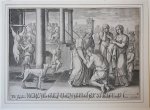 Hans Collaert I (1566-1628) after Crispin van den Broeck (1523 – c. 1591) - [Antique print, engraving, 1643] The return of the Prodigal Son [Set of 4 plates: The parable of the Prodigal Son]/ De terugkeer verloren zoon, published 1643, 1 p.