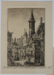 Eugen Rensburg (1887-1956) - Modern prints, etchings | Views of The Hague's city center and mills (Den Haag centrum en molen), published before 1950, 5 pp.