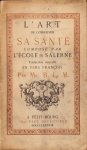 (DECAUVILLE, Paul) - L'art de conserver sa santé, composé par l'École de Salerne. Traduction nouvelle en vers français par Mr. B.L.M.