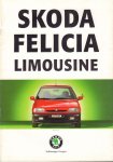 Skoda - Folder / Brochure Skoda Felicia Limousine (duitstalig), 27 pag. geniete softcover, goede staat
