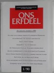 Deleu Jozef, Niessen Frits - Ons erfdeel Algemeen-Nederlands Tweemaandelijks cultureel tijdschrift compleet 1990 33e jaargang 1 t/m 5