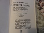 Cairns Elizabeth - Gedenkschrift