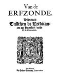 Coornhert, D.V. - Van de erfzonde. Disputatie tusschen de predicanten tot Haarlem en D.V. Coornhert