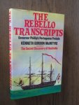 McIntyre, Kenneth Gordon - The Rebello transcripts. Governor Phillip's Portuguese prelude