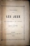 Caveau. Mots donnés. 1870: - Chansons. Les jeux par les membres du Caveau. Mots donnés