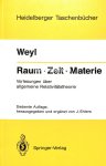 Weyl, Hermann - Raum, Zeit, Materie