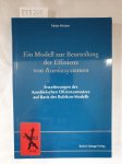Wischer, Tobias: - Ein Modell zur Beurteilung der Effizienz von Anreizsystemen: Erweiterungen des Kossbielschen Effizienzansatzes auf Basis des Rubikon-Modells :