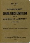 Deckers, L.N. (Minister van Defensie) - Voorschrift Geheime Berichtenwisseling voor de Koninklijke Landmacht (V.Geh.Ber.) No. 54