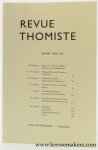 Thomisme - Thomas d'Aquin - Revue Thomiste : - Revue Thomiste. Revue doctrinale de théologie et de philosophie. CXIXe année - T. CXI - No 1 - Janvier-Mars 2011