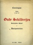 Catalogus Fa. A. Mak: - Oude Schilderijen Hollandsche School en Antiquiteiten.