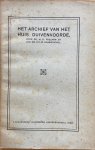 Poelman, H.A. en Graswinckel, D.P.M. - [Voorschoten 1922] Het archief van het Huis Duivenvoorde, 's-Gravenhage, Algemeene Landsdrukkerij 1922, 224 pp.
