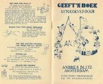 (BLITZ, Andries) - Geeft 'n boek uitgegeven door Andries Blitz Amsterdam. (Uitgeversreclame).