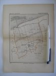  - Oudtijds grensgekleurde lithografie van de Gemeente USQUERT, Groningen 1867