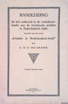 Maanen, Ir. Th.D. van - Handleiding bij het onderwijs in de waterbouwkunde aan de technische scholen in Nederlandsch-Indië