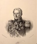 Hoffmeister, Johan Hendrik. - Original lithography 1863 I Portret van admiraal Jan Coenraad Koopman door Hoffmeister, 1 p. Met blad tekst.