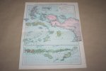  - Oude kaart van de Molukken en Ned. Nieuw-Guinea - circa 1905