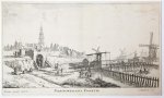 Reinier Zeeman (1623/24-1664) - [Antique print, etching] SAAGHMEULENS POORTIE (set title: Town Gates of Amsterdam), published before 1656.