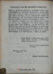 Sibersma, Hero - Verklaringe over de Profeet Jesaias, En sulx bevestigt uit het Euangelium, Ten dienste van het Oud en Nieuw Israel. De Opdragt is aan de Edele Heeren Parnassim, de Regenten van de Joodsche Synagoge.