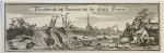 Anonymous 17th century - [Antique print, etching and engraving, oude prent Hoorn] The breaking of the dike at Hoorn, published 1675.