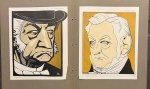  - [Antique print, lithography, 19th century] Two modern satirical prints of politician A.F. de Savornin Lohman (1837-1924) by Louis Raemaekers: 'God, oranje en vaderland' and 'Le Calvinatre', 1 p.