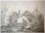 Michiel Jacobus van der Schaft (1829-1889) - [Antique drawing] A farmer house (boerenhoeve), ca. 1850-1900.