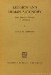 DUMÉRY, H., BRABANDER, R.F. DE - Religion and human autonomy. Henry Duméry's philosophy of christianity.