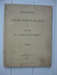 Bogaert, Colonel van den - Fragments de l'histoire primitive des Belges. 3. Anvers