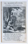 Luyken, Jan (1649-1712) and Luyken, Caspar (1672-1708) - Antique print/originele prent: De Mandemaaker/The Basket Maker.