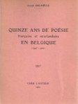 Delmelle, Joseph - Quinze ans de poésie française et néerlandaise en Belgique : 1945-1960