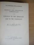 Abbott Rev. T.K.  / editorship: Driver/ Plummer/ Briggs - The International Critical Commentary. A Critical and Exegetical Commentary on the Epistles to the Ephesians and to the Colossians