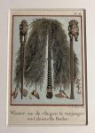  - Antique colored etching | Waaier om de vliegen te verjaagen met deszelfs steelen, published 1803, 1 p.