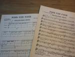 Hazell; Chris (*1848) - Pops for four Junior Just Bras P. Percussion - voor Variabel koperensemble; Partituur, met één losse partijen
