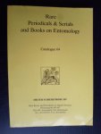 Catalogus nr 64 Dieter Schierenberg - Rare Periodicals and Serials and Books on Entomology