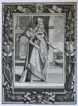 Unknown master - [Antique print, etching and engraving/ets en gravure] MARGARETA (portrait of Margaret II of Holland)/Margareta de Tweede, published 1725.