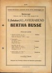 Meistersaal: - [Programmzettel] Meistersaal. Mittwoch, den 13. März 1918, abends 8 Uhr. II. (letzter) Klavierabend Bertha Busse