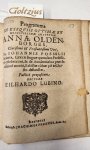 Lubinus, Eilhardus - Programma in exequiis optimae et honestissimae matronae Annae Oldenborges, Clarissimi & Praestantissimi Viri, Dn. Iohannis Posselii Senioris, Graecae linguae quondam Professoris celeberrimi, & de Academia hac praeclarissime meriti, Relictae vi...