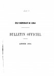 Etat Indépendant du Congo - roi Léopold II - Etat Indépendant du Congo - Bulletin Officiel – Année 1901