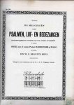 Buys Brandts W.F. Jan - Psalmen , De melodieën der psalmen, lof- en bedezangen