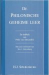 Spierenburg, H. - De Philonische geheime leer / de kabbala van Philo van Alexandrie