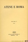 AA - Atene E Roma. Nuova Serie, II 1957. Rassegna Trimestrale dell'Associazione Italiana di Cultura Classica