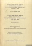 Feenstra, R. - Ouvrages de droit Romain dans les catalogues des anciens Pays-Bas septentrionaux (XIIIe - XVIe siècle)