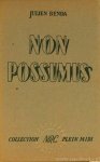 BENDA, J. - Non possumus. A propos d'une certaine poésie moderne. Avec un dessin original de A. Bihiet de Sainte-Marie.