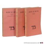 Pline le Jeune / Guillemin, Anne-Marie / Durry, Marcel - Pline le Jeune Lettres. Collection des Universités de France (Budé). Tomes I, III et IV uniquement (Tome II manquant). Tome I: Livres I–III. Tome III: Livres VII–IX. Tome IV: Livre X – Panégyrique de Trajan