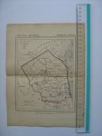  - Oudtijds grensgekleurde lithografie van Gemeente BIERUM, Groningen 1869